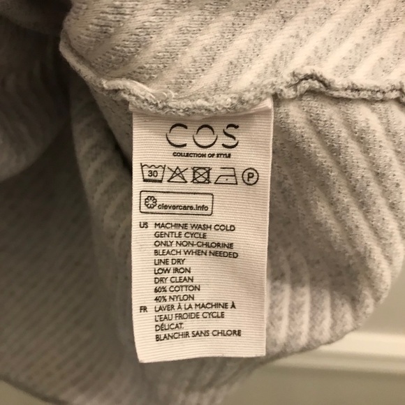 COS Striped Sweatshirt Gray XS Long Sleeve - Picture 7 of 8